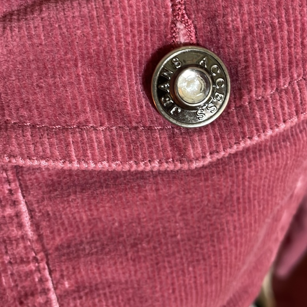 AC-3998 Mauve Cropped Corduroy Jacket - Picture 2 of 5